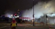 West Brom fans given travel warning as huge blaze erupts in London near Charlton Athletic stadium