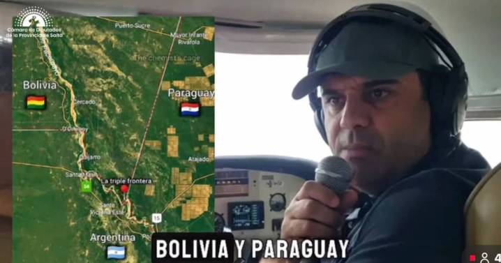 Avioneta narco en Salta: en un video, el diputado Orozco mostró cómo se vuela desde la frontera hasta el sur provincial sin control