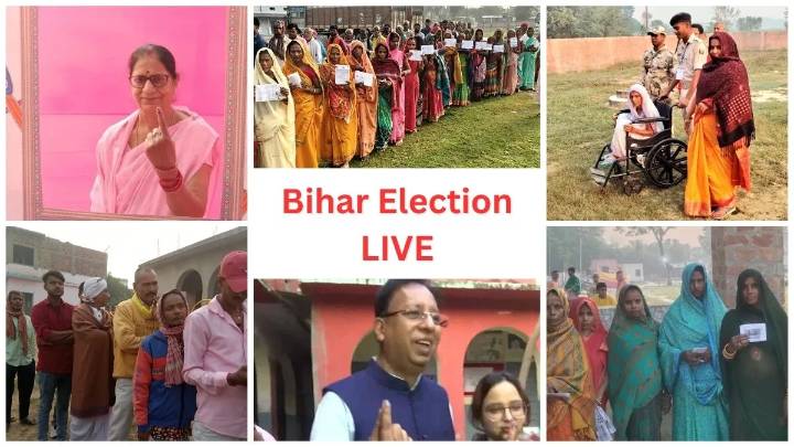 Bihar Election Phase 2 Voting Live: Polling underway in 122 seats across 20 districts