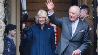 King Charles braves the rain with Queen Camilla to celebrate 77th birthday in Wales