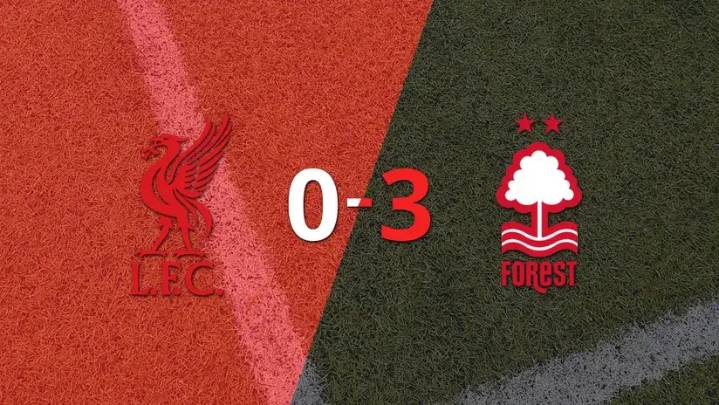 Premier League: Nottingham Forest no tuvo piedad y goleó 3 a 0 a Liverpool