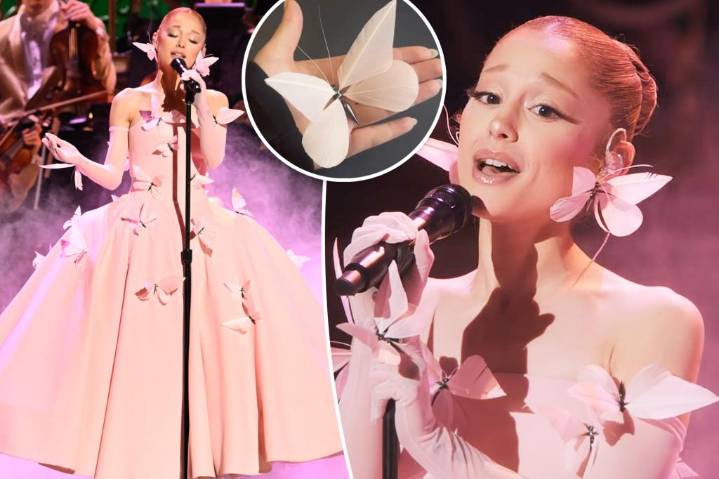 Ariana Grande stuns in butterfly gown for 'Wicked: One Wonderful Night'