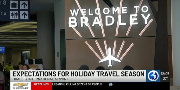 Bradley International Airport expects over 90,000 travelers for holiday weekend