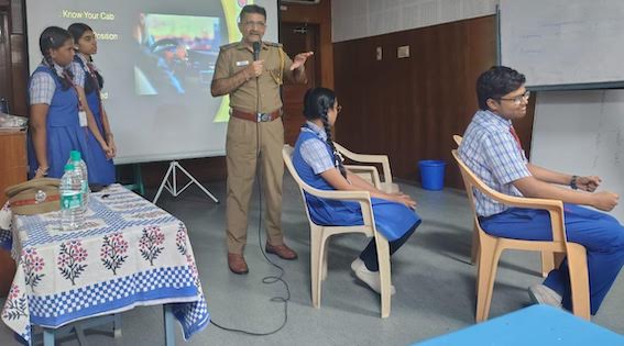Road safety awareness; meet held for Chettinad Vidyashram students