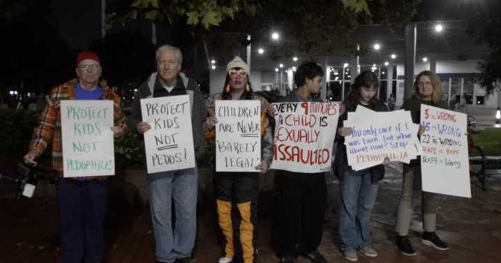 Protesters gather at Megyn Kelly event