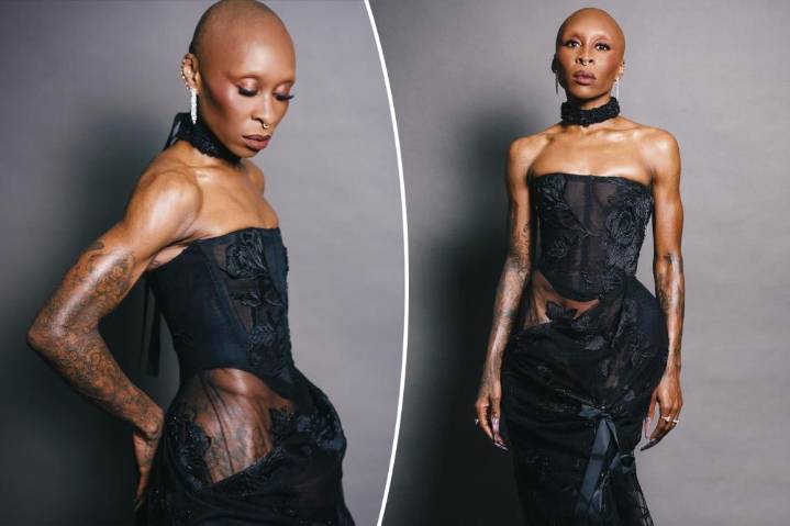 Cynthia Erivo shows tattoos in cutout gown at ‘Wicked: For Good’ Singapore premiere