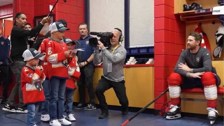 Petry's sons read lineup in Panthers locker room ahead of 1,000th NHL game