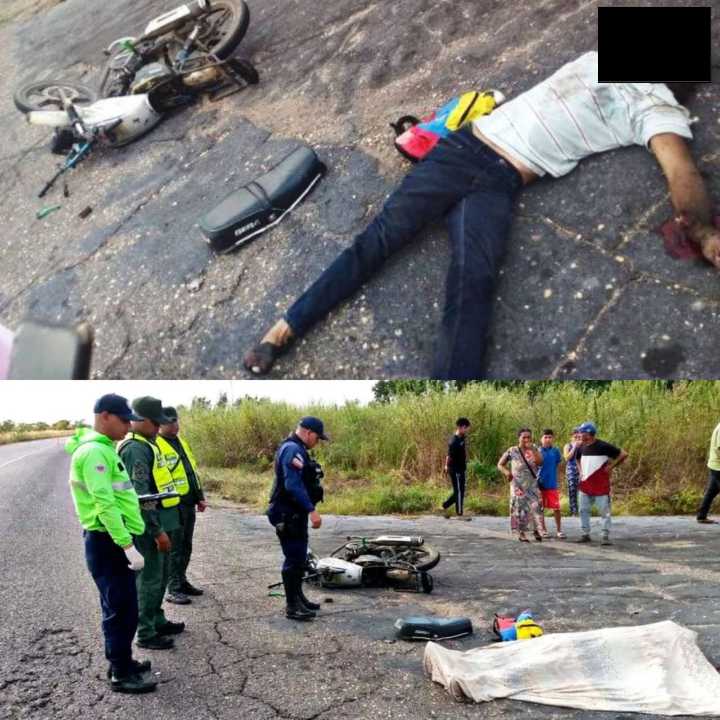 Motorizado falleció en la vía Ciudad Bolívar