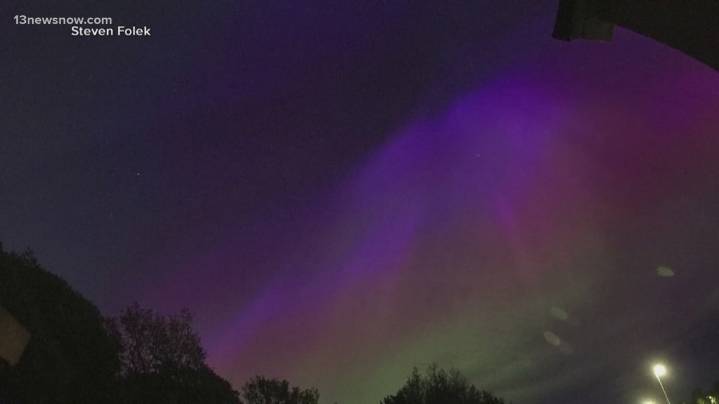 Will Northern Lights be visible in Hampton Roads on Wednesday night?