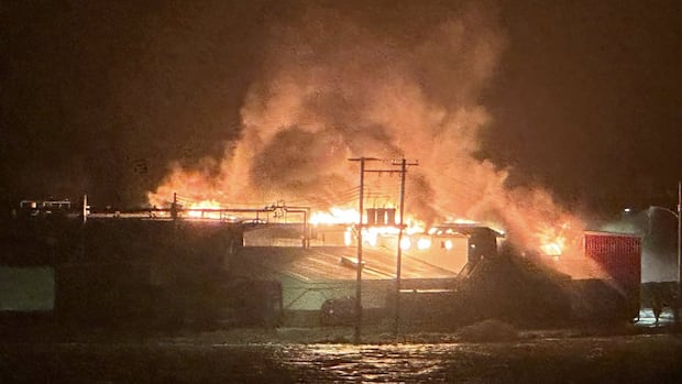 St. Mary's fish plant destroyed by fire as crews face hurricane