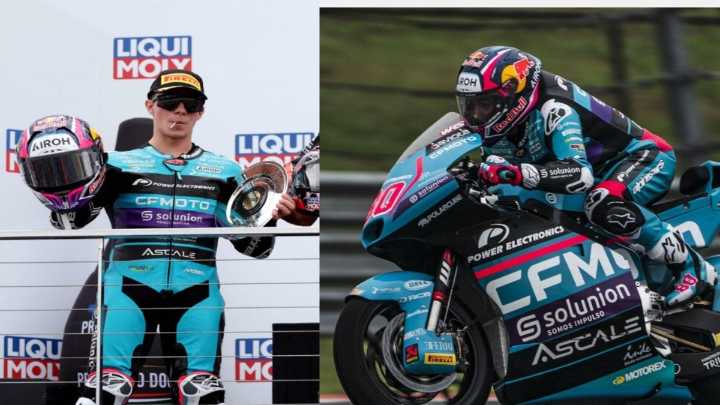 Video | Impresionante lo de David Alonso: nuevo podio en Moto 2, se lució en el Gran Premio de Portugal