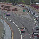 Part of Loop 202 Red Mountain Freeway in Mesa closed after vehicle spins out, hits wall