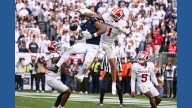 Omar Cooper Jr's toe-tap TD keeps No. 2 Indiana's undefeated season alive vs Penn State in 27