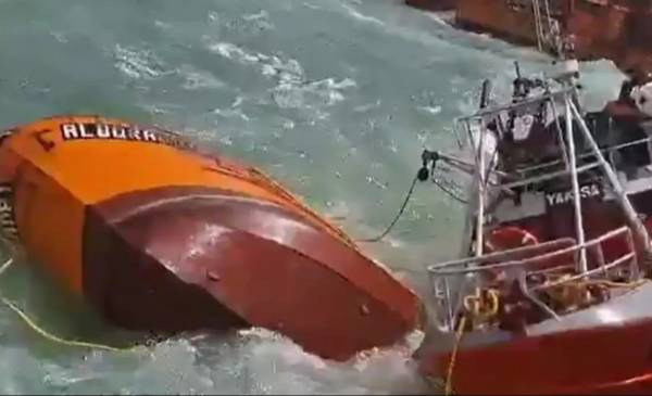 Temporal en Santa Cruz: tres pesqueros se hundieron en Caleta Olivia por vientos de 150 km/h