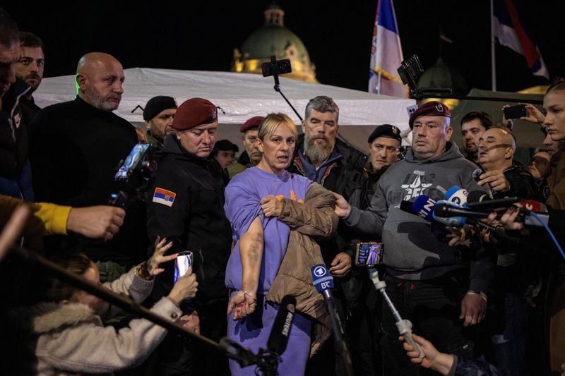 Serbian mother ends hunger strike, wants to live to join protests