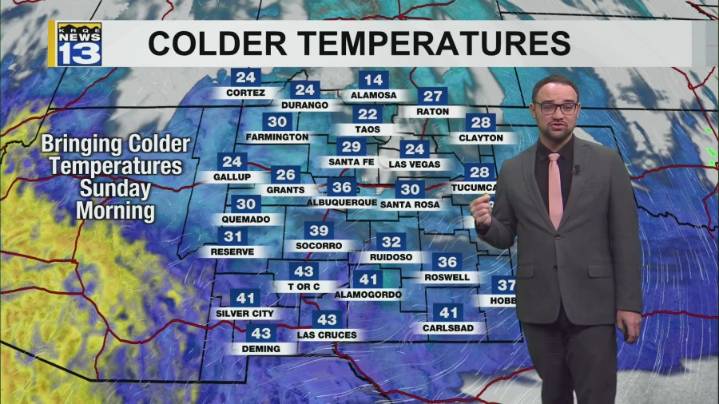 Colder temperatures move in overnight