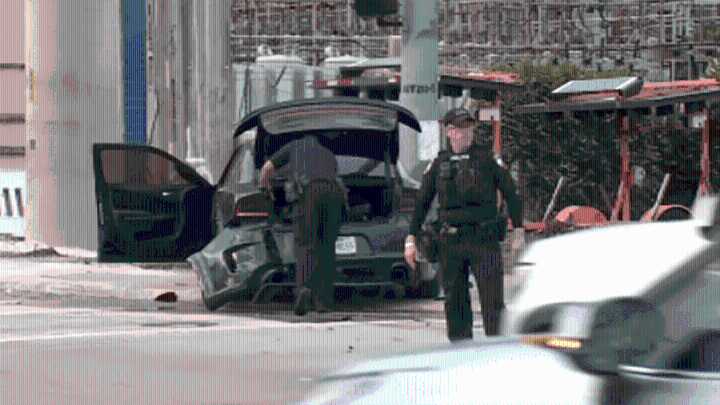 Stolen car suspect arrested after pursuit in Pompano Beach ends in crash in Opa