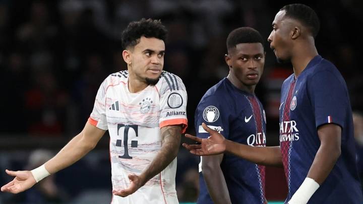 UEFA impone fuerte sanción a Luis Díaz tras la fuerte entrada contra Hakimi en el juego Bayern Múnich vs PSG en la Champions League
