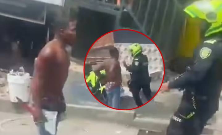 Videos revelan que joven muerto en Medellín había atacado a policías con cuchillo antes del disparo