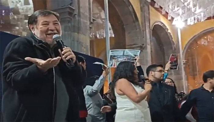 Noroña es abucheado en la Universidad de Guanajuato