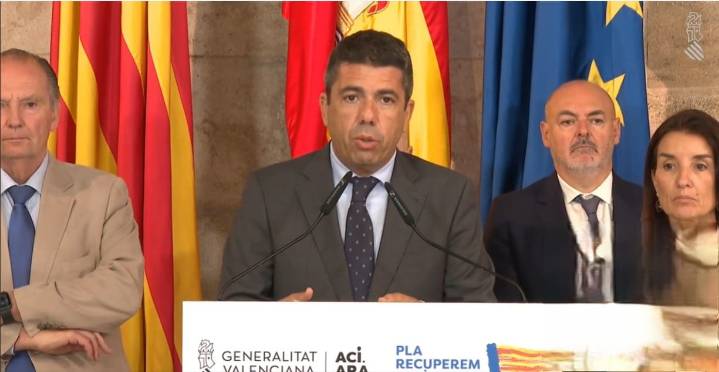 Ver online la comparecencia de Carlos Mazón: el president informaría de su dimisión a las 9 horas