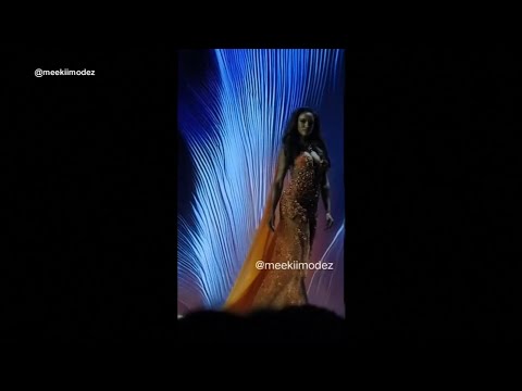 Miss Universe Jamaica Gabrielle Henry fell during a competition round