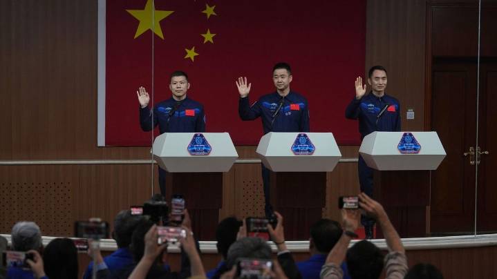 China's stranded astronauts returning from space station on spacecraft that brought new crew