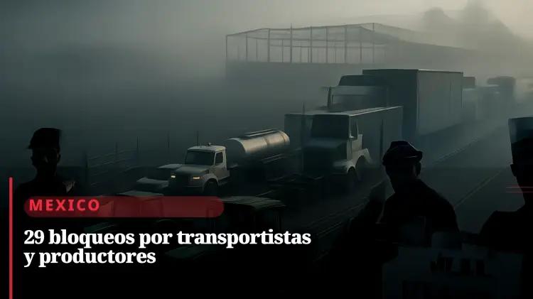 Transportistas y productores bloquean carreteras en 17 estados, Segob busca diálogo
