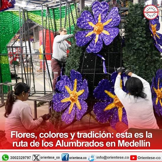 Flores, colores y tradición: esta es la ruta de los Alumbrados en Medellín