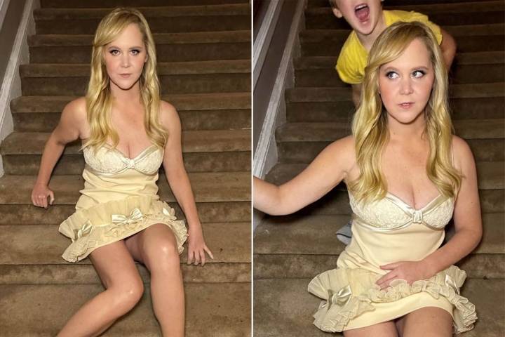 Amy Schumer Has at-Home Photo Shoot Interrupted by Son Gene, 6