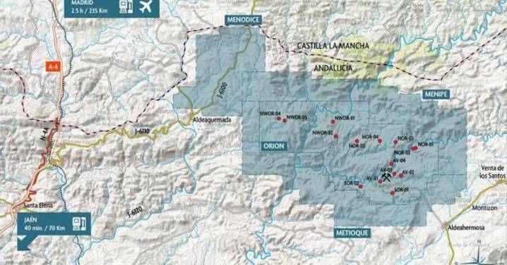 Comienzan las perforaciones para buscar tierras raras y minerales críticos en la provincia de Jaén
