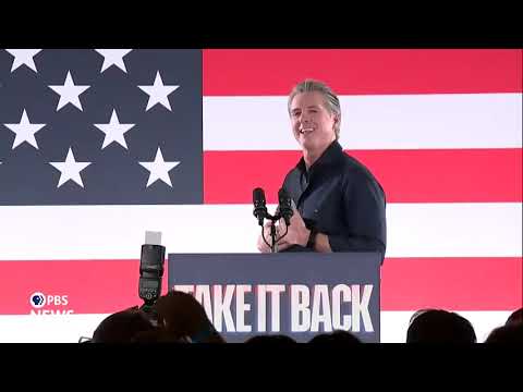 WATCH: California Gov. Newsom says Trump is 'weakness masquerading as strength' at Texas rally