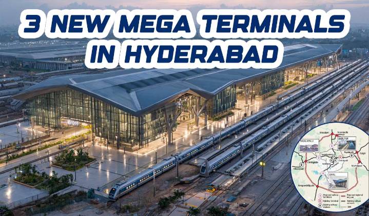 Hyderabad Set for a Rail Transformation: 3 New Mega Terminals to Shape the City’s Future