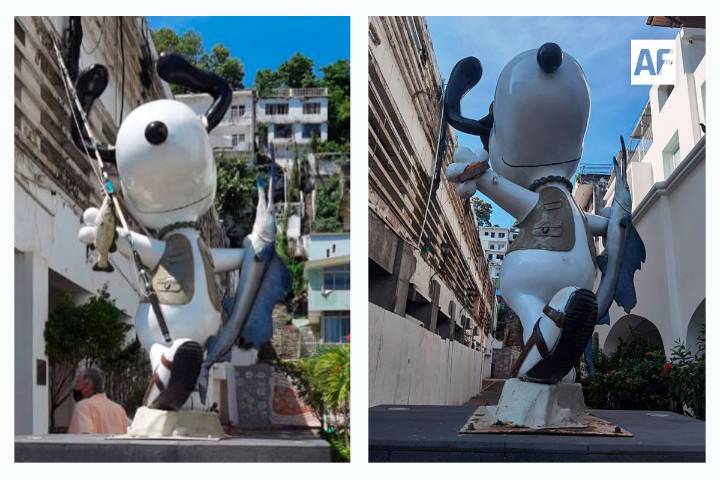 Figura “Snoopy Pescador”, en el centro de Manzanillo, será restaurada, anuncian autoridades