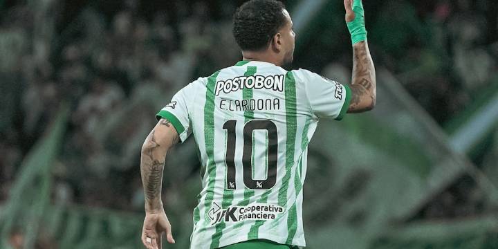 Edwin Cardona, en medio de lágrimas, dedicó su gol con Atlético Nacional ante Águilas Doradas a su perro fallecido días atrás