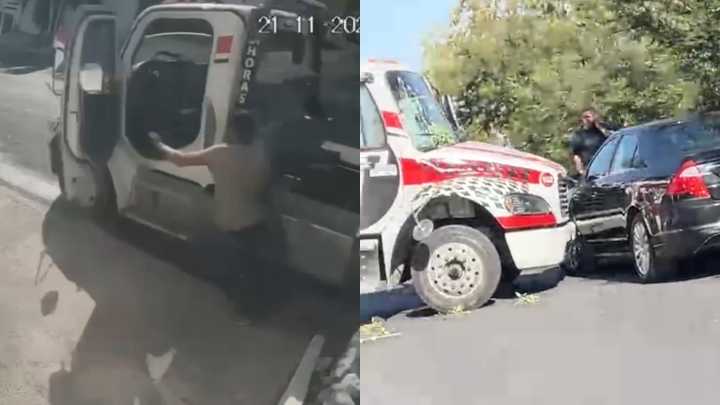 Falla en Frenos de Grúa Provoca Choque Contra Cuatro Autos en Monterrey