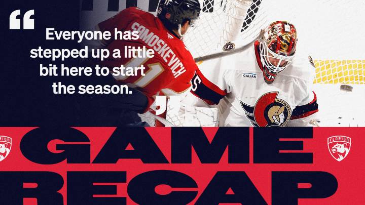 RECAP: Panthers 6, Senators 2