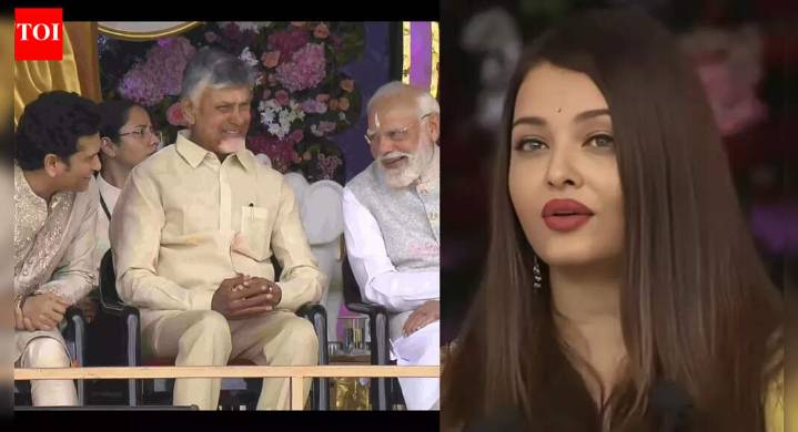 Aishwarya Rai Bachchan joins PM Narendra Modi, Sachin Tendulkar at centenary celebrations of Sri Sathya Sai Baba, wins heart with her speech