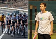 Pogačar, con la bici de día... y con la pala de noche