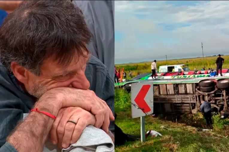 Trágico vuelco sobre Ruta 2: "Le tomé el pulso y estaba sin vida”, dijo sacerdote que iba en colectivo