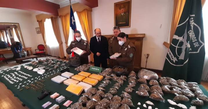 Condenan a 16 años de cárcel a sujeto que tenía más de 20 kilos de droga en su casa en Talca