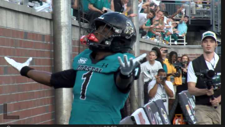 Collier runs, passes his way to Coastal Carolina’s 40