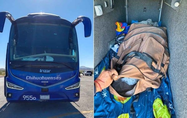 Aseguran en camión de pasajeros casi 44 kilos de cristal