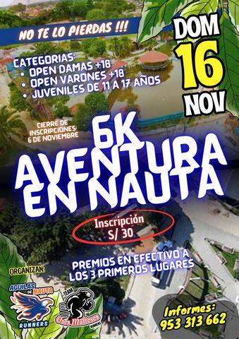 Nauta se prepara para la carrera “6K Aventura”