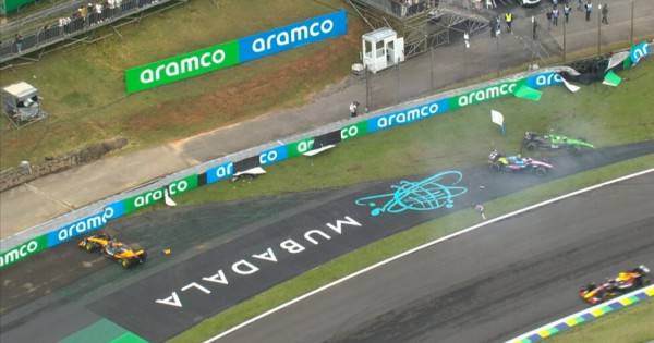 Colapinto protagonizó un fuerte despiste en la carrera Sprint