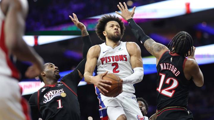 Pistons’ Cade Cunningham hushes 76ers fans with savage clutch poster
