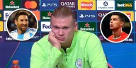 La reacción de Erling Haaland después de que le preguntaran por la comparación con Lionel Messi y Cristiano Ronaldo