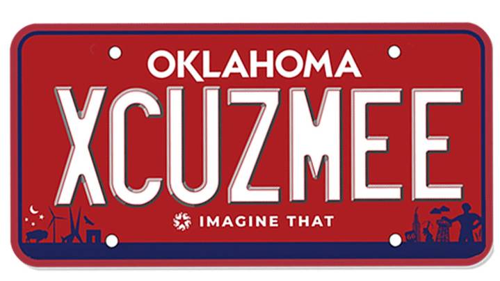 See Oklahoma license plates rejected in 2024