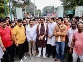 Tejasvi Surya, R Ashoka lead protest against tunnel road project