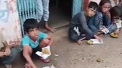 Students served meal on paper instead of utensils at Madhya Pradesh school